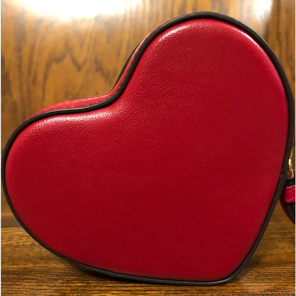 NWT-Kate Spade-Pitter Patter Heart ❤️Convertible Coin Purse-Perfect Cherry-$128 - Picture 3 of 16